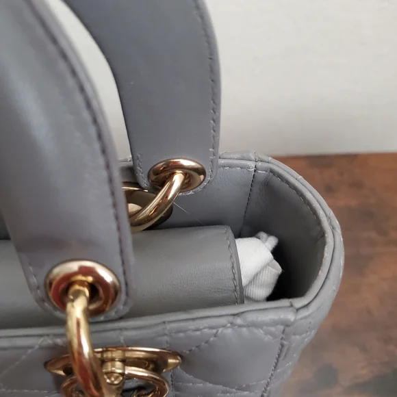 Dior Lambskin Cannage Small My ABC Dior Lady Dior Grey - Picture 4 of 16